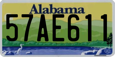 AL license plate 57AE611