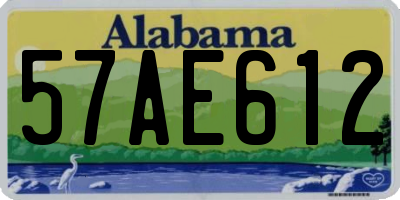 AL license plate 57AE612
