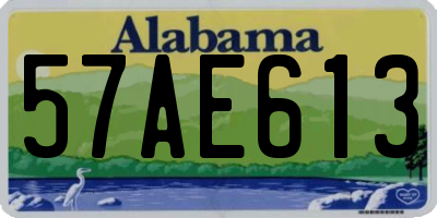 AL license plate 57AE613