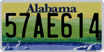 AL license plate 57AE614