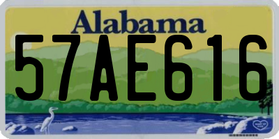 AL license plate 57AE616