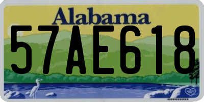 AL license plate 57AE618