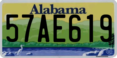 AL license plate 57AE619
