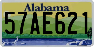 AL license plate 57AE621
