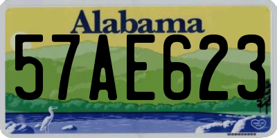 AL license plate 57AE623
