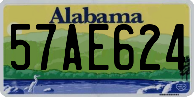 AL license plate 57AE624