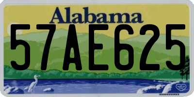 AL license plate 57AE625