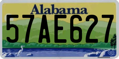 AL license plate 57AE627
