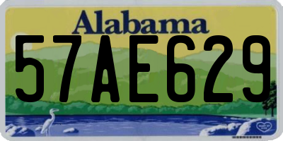 AL license plate 57AE629