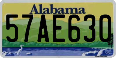 AL license plate 57AE630