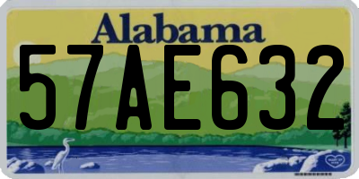 AL license plate 57AE632