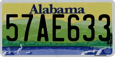 AL license plate 57AE633