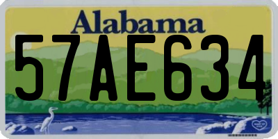 AL license plate 57AE634