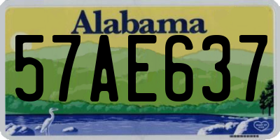AL license plate 57AE637