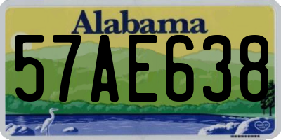 AL license plate 57AE638