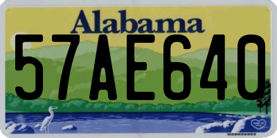 AL license plate 57AE640
