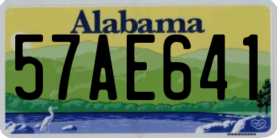 AL license plate 57AE641