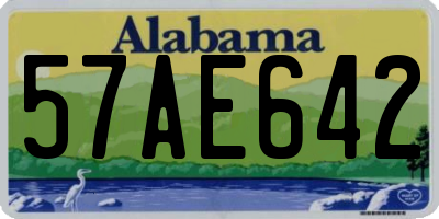 AL license plate 57AE642