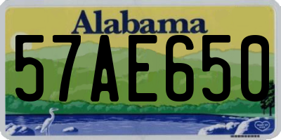 AL license plate 57AE650