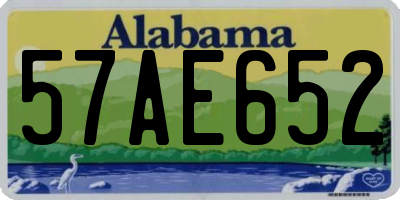 AL license plate 57AE652