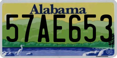 AL license plate 57AE653