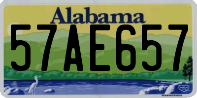 AL license plate 57AE657