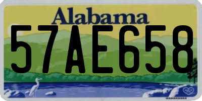 AL license plate 57AE658