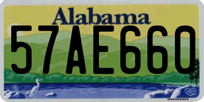 AL license plate 57AE660