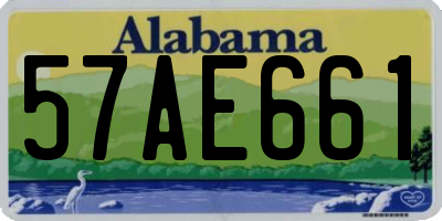 AL license plate 57AE661