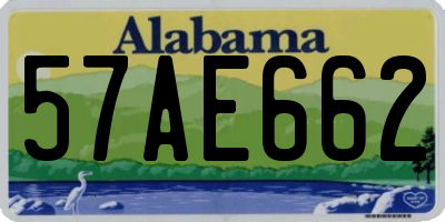 AL license plate 57AE662