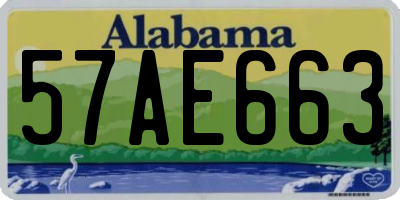AL license plate 57AE663