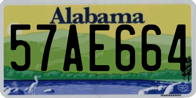 AL license plate 57AE664