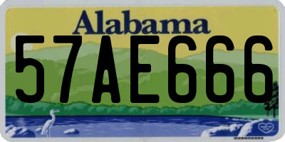 AL license plate 57AE666