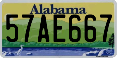 AL license plate 57AE667