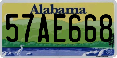 AL license plate 57AE668