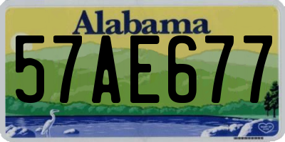 AL license plate 57AE677