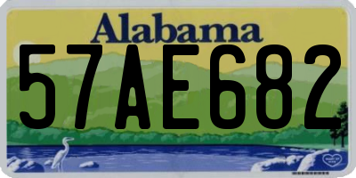 AL license plate 57AE682