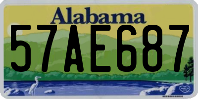 AL license plate 57AE687