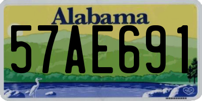 AL license plate 57AE691