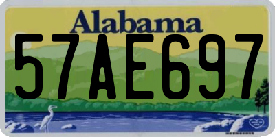 AL license plate 57AE697