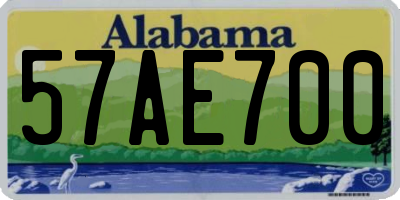 AL license plate 57AE700