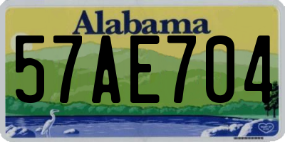 AL license plate 57AE704