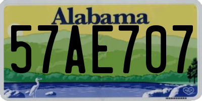 AL license plate 57AE707