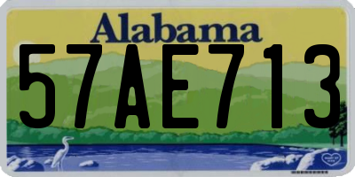 AL license plate 57AE713