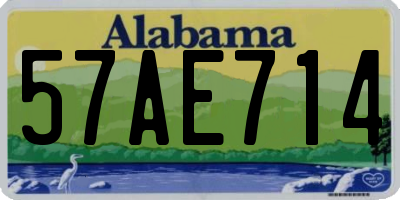 AL license plate 57AE714
