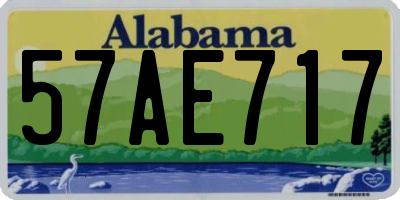 AL license plate 57AE717