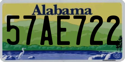 AL license plate 57AE722
