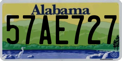 AL license plate 57AE727