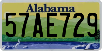 AL license plate 57AE729