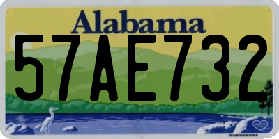 AL license plate 57AE732